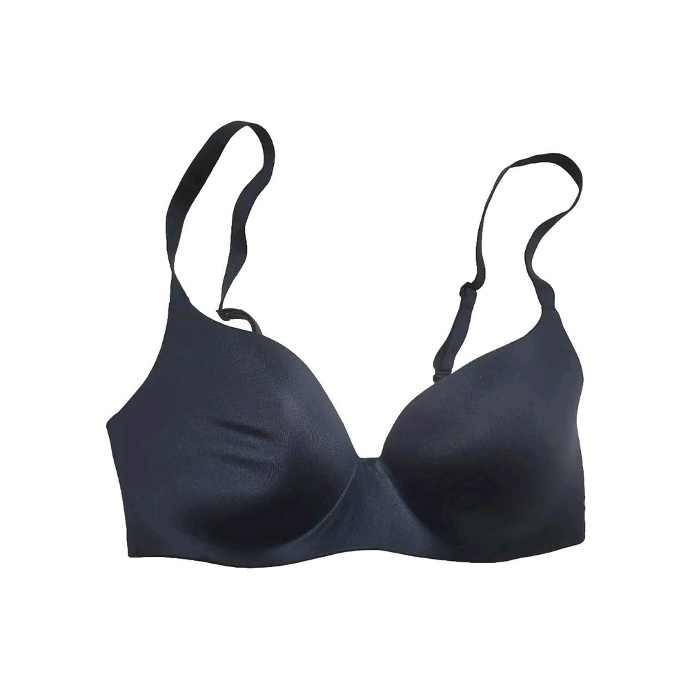 Tommy John Bra Womens 32 D Black Second Skin Lightly Lined Wireless